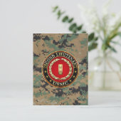 US Marines: Tweede luitenant (USMC 2ndLt) [3D] Briefkaart (Staand voorkant)
