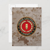US Marines: Tweede luitenant (USMC 2ndLt) [3D] Briefkaart (Voorkant / Achterkant)
