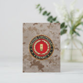 US Marines: Tweede luitenant (USMC 2ndLt) [3D] Briefkaart (Staand voorkant)