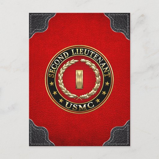 US Marines: Tweede luitenant (USMC 2ndLt) [3D] Briefkaart (Voorkant)