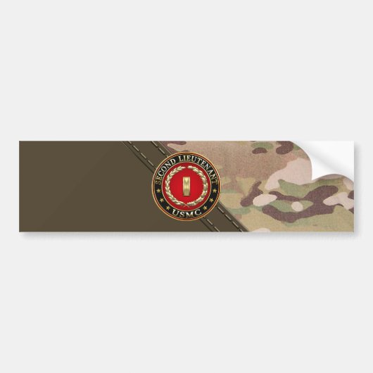 US Marines: Tweede luitenant (USMC 2ndLt) [3D] Bumpersticker (Voorkant)