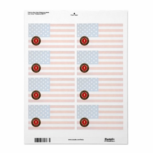 US Marines: Tweede luitenant (USMC 2ndLt) [3D] Etiket (Full Sheet)