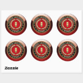 US Marines: Tweede luitenant (USMC 2ndLt) [3D] Ronde Sticker (Vel)