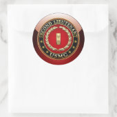 US Marines: Tweede luitenant (USMC 2ndLt) [3D] Ronde Sticker (Tas)
