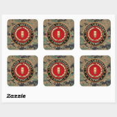 US Marines: Tweede luitenant (USMC 2ndLt) [3D] Vierkante Sticker (Vel)