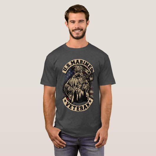 US MARINES VETERAN T-SHIRT (Voorkant volledig)