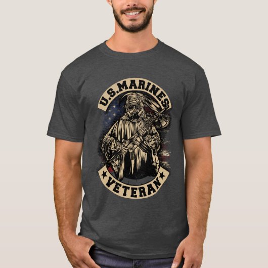 US MARINES VETERAN T-SHIRT (Voorkant)