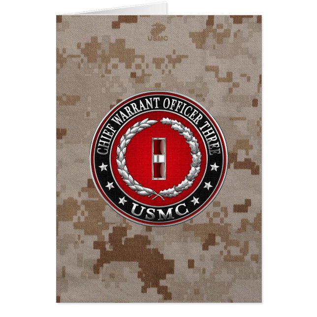 US-mariniers: hoofdarrestatie drie (USMC CWO-3) [3 (Voorkant)