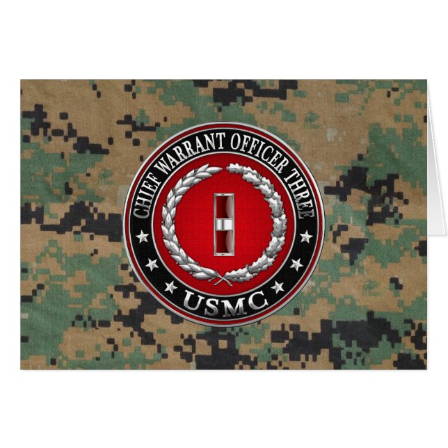 US-mariniers: hoofdarrestatie drie (USMC CWO-3) [3 (Voorkant Horizontaal)