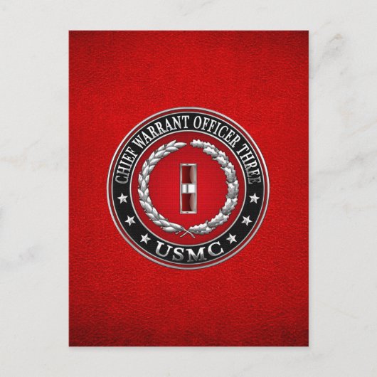 US-mariniers: hoofdarrestatie drie (USMC CWO-3) [3 Briefkaart (Voorkant)