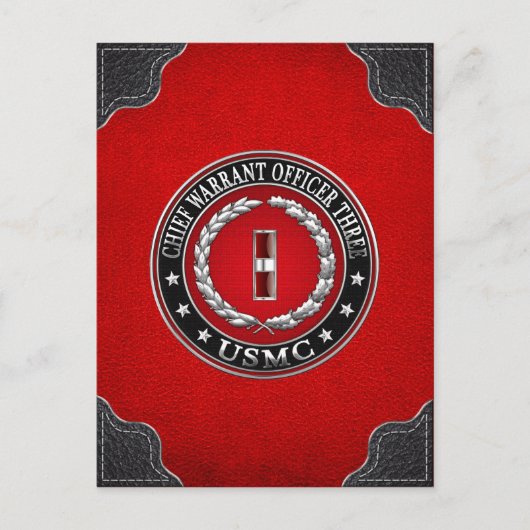 US-mariniers: hoofdarrestatie drie (USMC CWO-3) [3 Briefkaart (Voorkant)