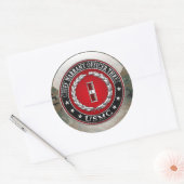 US-mariniers: hoofdarrestatie drie (USMC CWO-3) [3 Ronde Sticker (Envelop)