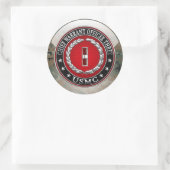 US-mariniers: hoofdarrestatie drie (USMC CWO-3) [3 Ronde Sticker (Tas)