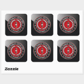 US-mariniers: hoofdarrestatie drie (USMC CWO-3) [3 Vierkante Sticker (Vel)