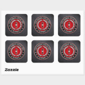 US-mariniers: hoofdarrestatie drie (USMC CWO-3) [3 Vierkante Sticker (Vel)