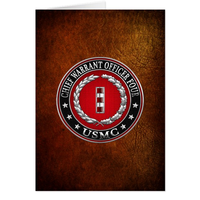 US-mariniers: hoofdarrestatie vier (USMC CWO-4) [3 (Voorkant)