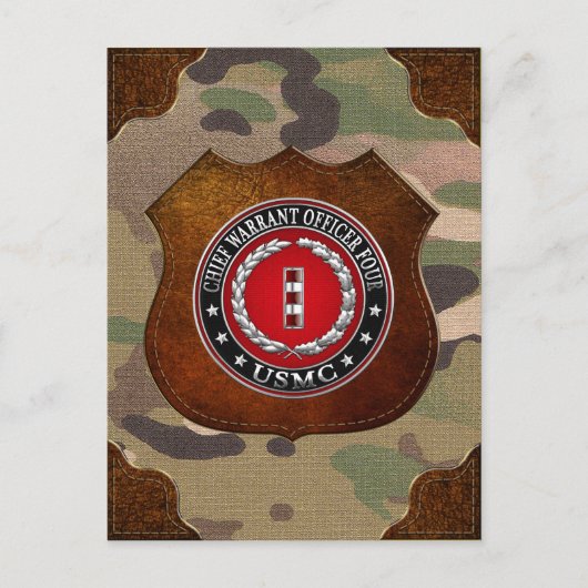 US-mariniers: hoofdarrestatie vier (USMC CWO-4) [3 Briefkaart (Voorkant)