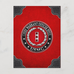 US-mariniers: hoofdarrestatie vier (USMC CWO-4) [3 Briefkaart
