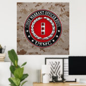US-mariniers: hoofdarrestatie vier (USMC CWO-4) [3 Poster (Thuiskantoor)