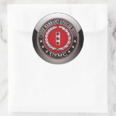 US-mariniers: hoofdarrestatie vier (USMC CWO-4) [3 Ronde Sticker (Tas)