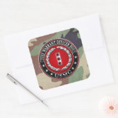 US-mariniers: hoofdarrestatie vier (USMC CWO-4) [3 Vierkante Sticker (Envelop)