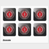 US-mariniers: hoofdarrestatie vier (USMC CWO-4) [3 Vierkante Sticker (Vel)