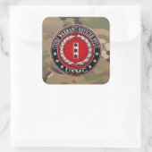 US-mariniers: hoofdarrestatie vier (USMC CWO-4) [3 Vierkante Sticker (Tas)