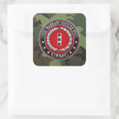 US-mariniers: hoofdarrestatie vier (USMC CWO-4) [3 Vierkante Sticker (Tas)