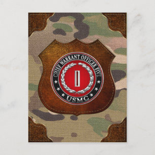 US-mariniers: hoofdbevelhebber vijf (USMC CWO-5) [ Briefkaart