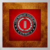 US-mariniers: hoofdbevelhebber vijf (USMC CWO-5) [ Poster (Voorkant)