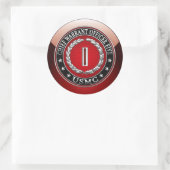 US-mariniers: hoofdbevelhebber vijf (USMC CWO-5) [ Ronde Sticker (Tas)