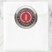 US-mariniers: hoofdbevelhebber vijf (USMC CWO-5) [ Ronde Sticker (Tas)