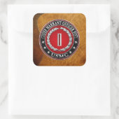 US-mariniers: hoofdbevelhebber vijf (USMC CWO-5) [ Vierkante Sticker (Tas)