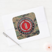 US-mariniers: hoofdbevelhebber vijf (USMC CWO-5) [ Vierkante Sticker (Envelop)