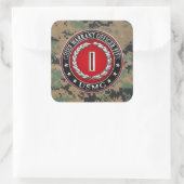 US-mariniers: hoofdbevelhebber vijf (USMC CWO-5) [ Vierkante Sticker (Tas)