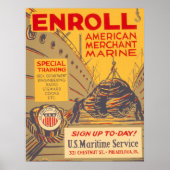 US Maritime Service Poster (Voorkant)