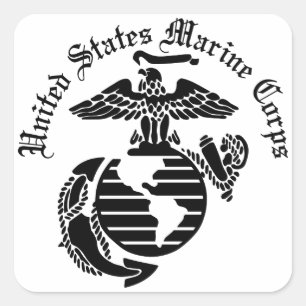 US MC United States Marine Corps Vierkante Sticker