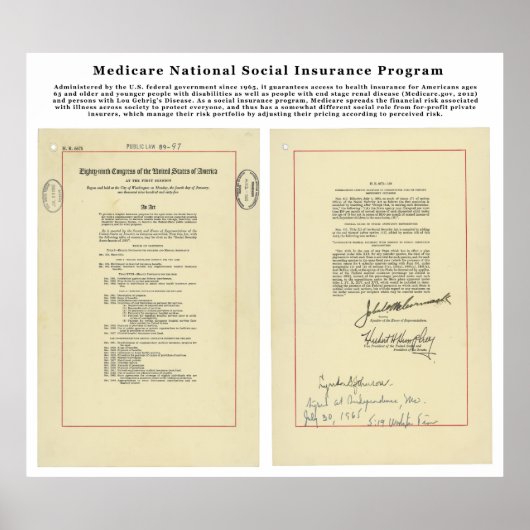US Medicare National Social Insurance Programme Poster (Voorkant)