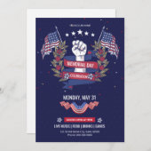 US Memorial Day Event Flyer Sjabloon Kaart (Voorkant / Achterkant)