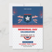 Us Memorial Day Party Flyer Sjabloon Kaart (Voorkant)