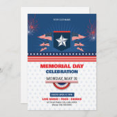 Us Memorial Day Party Flyer Sjabloon Kaart (Voorkant / Achterkant)