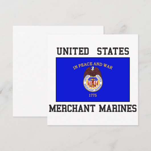 US Merchant Marine Kaart (Voorkant / Achterkant)