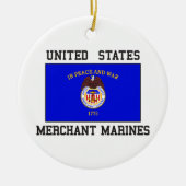 US Merchant Marine Keramisch Ornament (Voorkant)