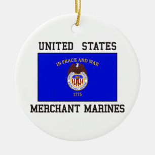 US Merchant Marine Keramisch Ornament