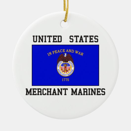 US Merchant Marine Keramisch Ornament (Voorkant)
