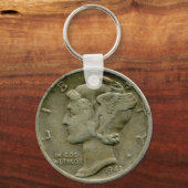 US Mercurius dime obverse sleutelhanger 1943 (Voorkant)