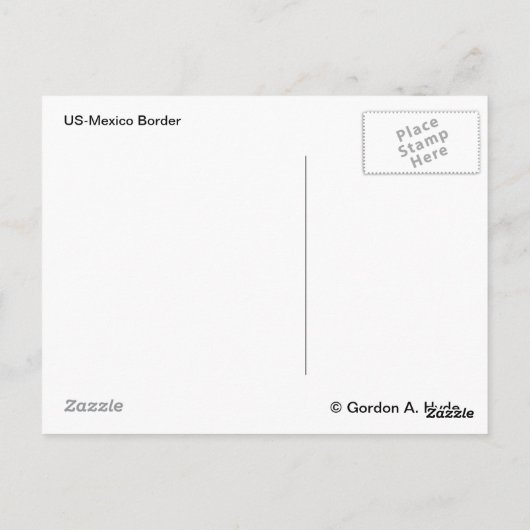 US Mexico Border Briefkaart (Achterkant)