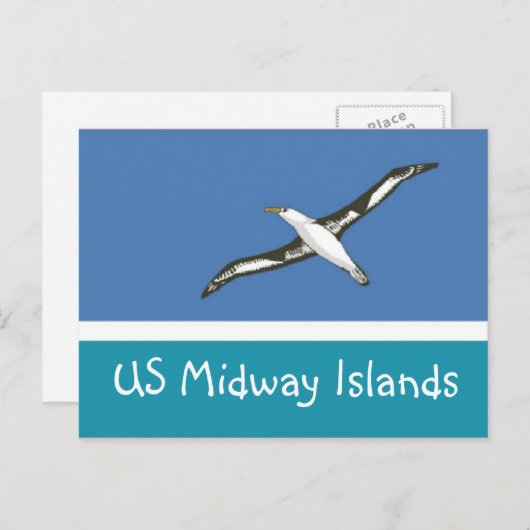 US Midway Islands vlag Briefkaart (Voorkant / Achterkant)