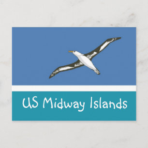 US Midway Islands vlag Briefkaart