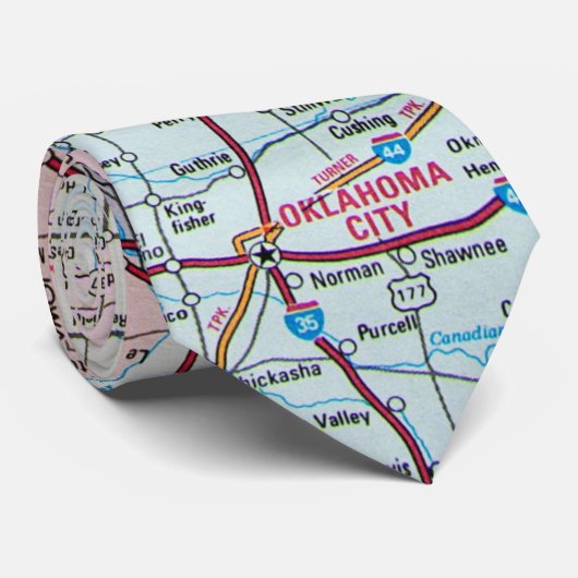 US Midwest-kaart Stropdas (Opgerold)